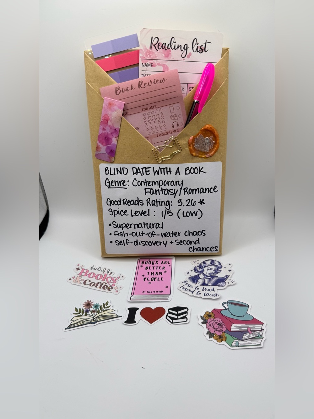 Blind Date With A Book #2 - Contemporary Fantasy/Romance Book & Accessories